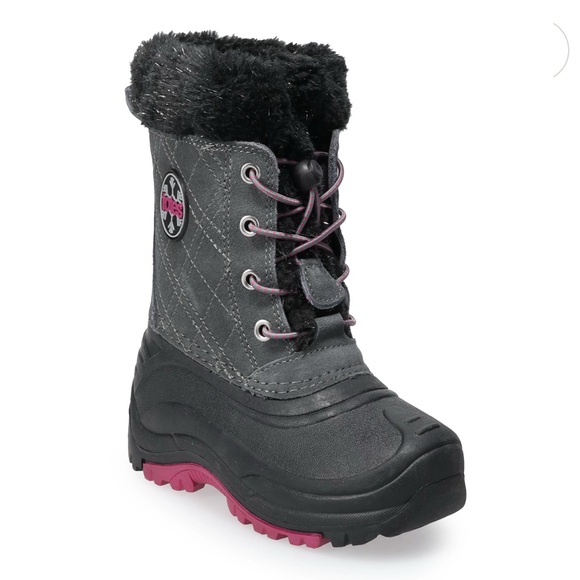 Kids Waterproof Winter Snow Boots size 2 - Picture 1 of 7